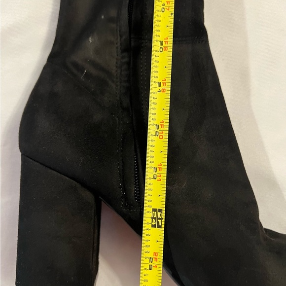 9 Calvin Klein Fandy Over-the-knee Boots Black Suede Fall Winter Tall Block Hee - Picture 2 of 10